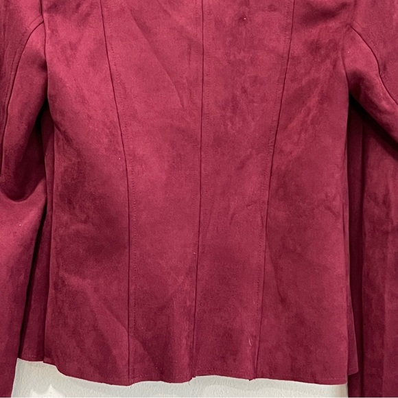 Kut From The Kloth Merlot Burgundy Faux Suede Moto Jacket - XS - Picture 8 of 11
